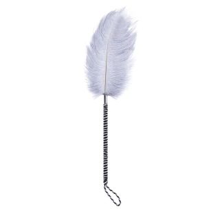 Grey Ostrich Feather Tickler